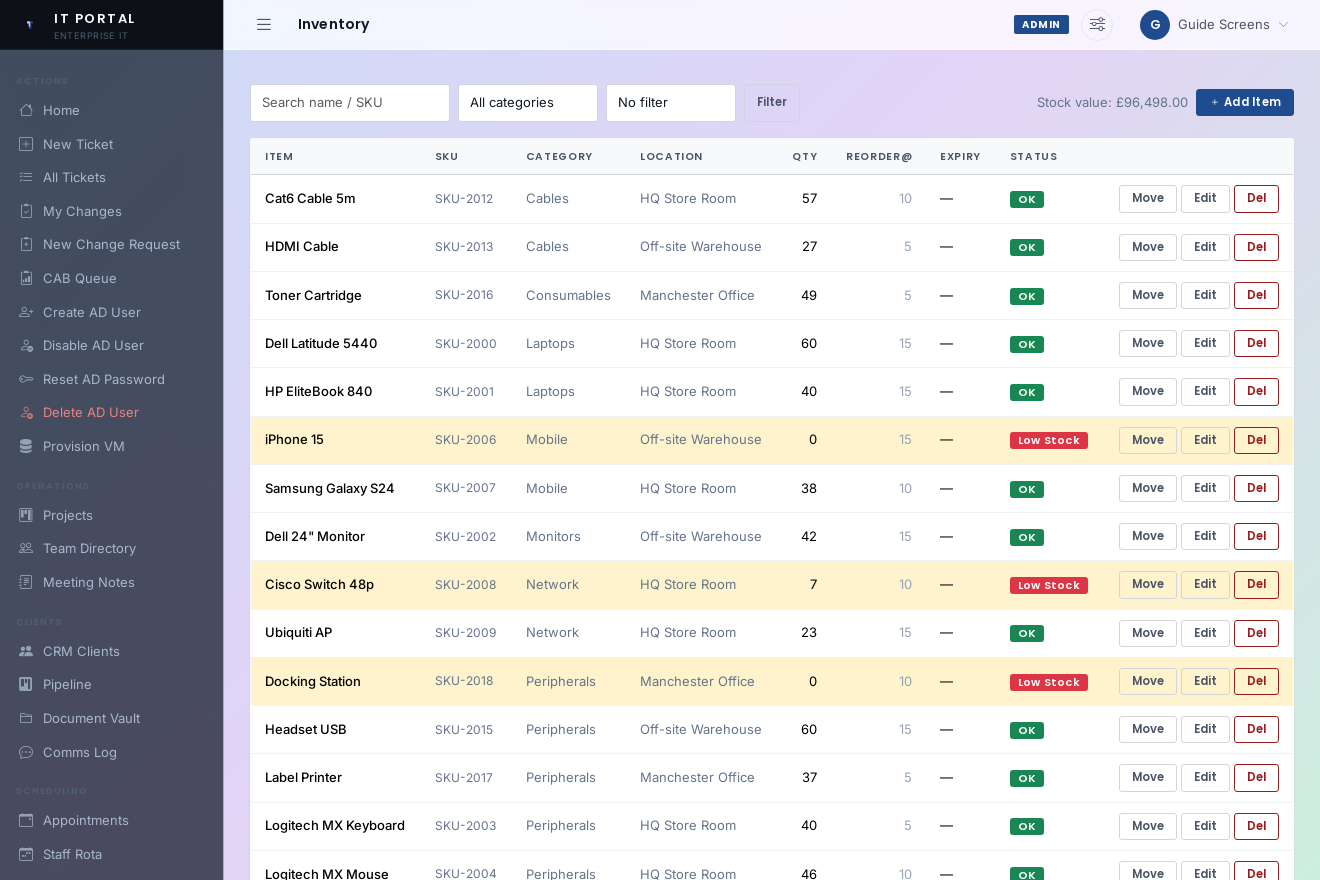Asset & infrastructure inventory